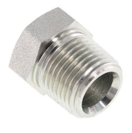 3/8'' NPT x 1/8'' NPT M/F Zinc plated Steel Reducing Ring 210 Bar - Hydraulic