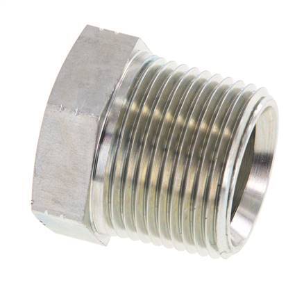 1'' NPT x 3/4'' NPT M/F Zinc plated Steel Reducing Ring 140 Bar - Hydraulic