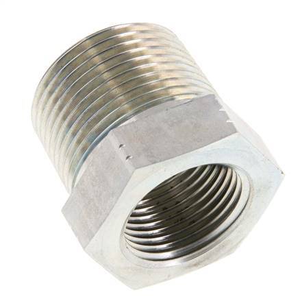1'' NPT x 3/4'' NPT M/F Zinc plated Steel Reducing Ring 140 Bar - Hydraulic
