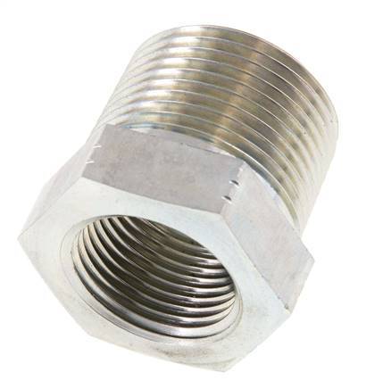 1'' NPT x 3/4'' NPT M/F Zinc plated Steel Reducing Ring 140 Bar - Hydraulic