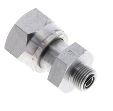 UN 1-3/16''-12 x UN 11/16''-16 F/M Zinc plated Steel Reducing Adapter ORFS 400 Bar - Hydraulic
