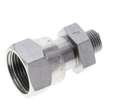 UN 1-3/16''-12 x UN 11/16''-16 F/M Zinc plated Steel Reducing Adapter ORFS 400 Bar - Hydraulic