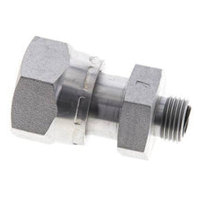 UN 1-3/16''-12 x UN 11/16''-16 F/M Zinc plated Steel Reducing Adapter ORFS 400 Bar - Hydraulic