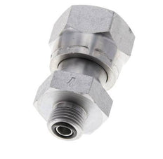 UN 1-3/16''-12 x UN 11/16''-16 F/M Zinc plated Steel Reducing Adapter ORFS 400 Bar - Hydraulic