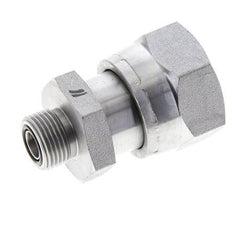 UN 1-7/16''-12 x UN 13/16''-16 F/M Zinc plated Steel Reducing Adapter ORFS 400 Bar - Hydraulic