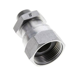 UN 1-7/16''-12 x UN 13/16''-16 F/M Zinc plated Steel Reducing Adapter ORFS 400 Bar - Hydraulic