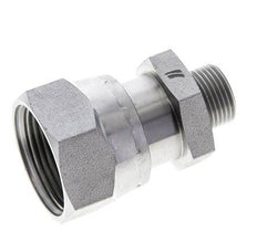 UN 1-7/16''-12 x UN 13/16''-16 F/M Zinc plated Steel Reducing Adapter ORFS 400 Bar - Hydraulic