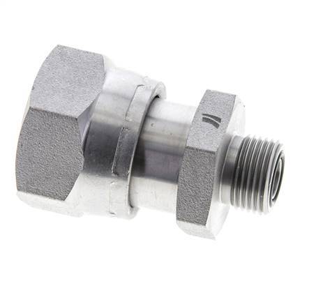 UN 1-7/16''-12 x UN 13/16''-16 F/M Zinc plated Steel Reducing Adapter ORFS 400 Bar - Hydraulic