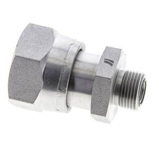 UN 1-7/16''-12 x UN 13/16''-16 F/M Zinc plated Steel Reducing Adapter ORFS 400 Bar - Hydraulic