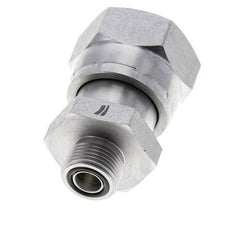 UN 1-7/16''-12 x UN 13/16''-16 F/M Zinc plated Steel Reducing Adapter ORFS 400 Bar - Hydraulic