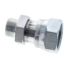UN 1-7/16''-12 x UNS 1''-14 F/M Zinc plated Steel Reducing Adapter ORFS 400 Bar - Hydraulic