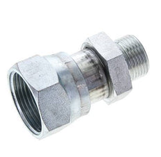 UN 1-7/16''-12 x UNS 1''-14 F/M Zinc plated Steel Reducing Adapter ORFS 400 Bar - Hydraulic