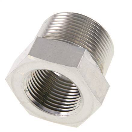 1 1/4'' NPT x 1'' NPT M/F Zinc plated Steel Reducing Ring 80 Bar - Hydraulic