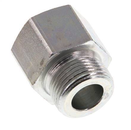 M22 x G 3/8'' M/F Zinc plated Steel Reducing Adapter 40 Bar - Hydraulic