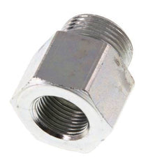 M22 x G 3/8'' M/F Zinc plated Steel Reducing Adapter 40 Bar - Hydraulic