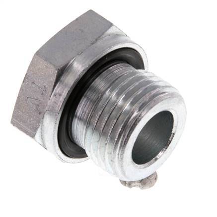 G 1/2'' x G 1/4'' M/F Zinc plated Steel Reducing Adapter 630 Bar - Hydraulic [2 Pieces]