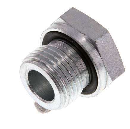 G 1/2'' x G 1/4'' M/F Zinc plated Steel Reducing Adapter 630 Bar - Hydraulic [2 Pieces]
