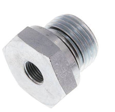 G 1/2'' x G 1/8'' M/F Zinc plated Steel Reducing Adapter 630 Bar - Hydraulic [2 Pieces]
