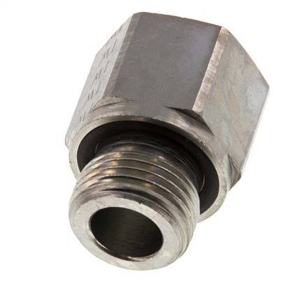 G 1/2'' x G 3/8'' M/F Zinc plated Steel Reducing Adapter 630 Bar - Hydraulic [2 Pieces]