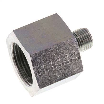 G 1/4'' x G 3/4'' M/F Zinc plated Steel Reducing Adapter 630 Bar - Hydraulic