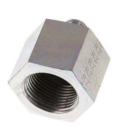 G 1/4'' x G 3/4'' M/F Zinc plated Steel Reducing Adapter 630 Bar - Hydraulic