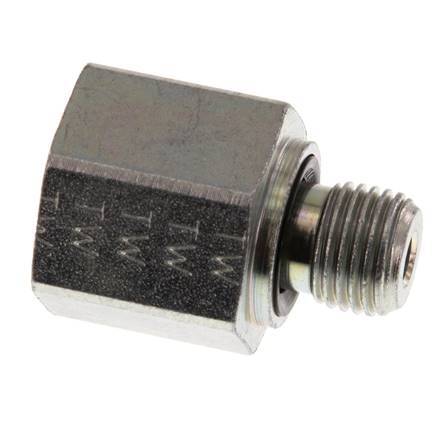 G 1/4'' x G 3/8'' M/F Zinc plated Steel Reducing Adapter 630 Bar - Hydraulic [2 Pieces]