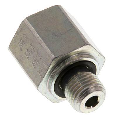 G 1/4'' x G 3/8'' M/F Zinc plated Steel Reducing Adapter 630 Bar - Hydraulic [2 Pieces]