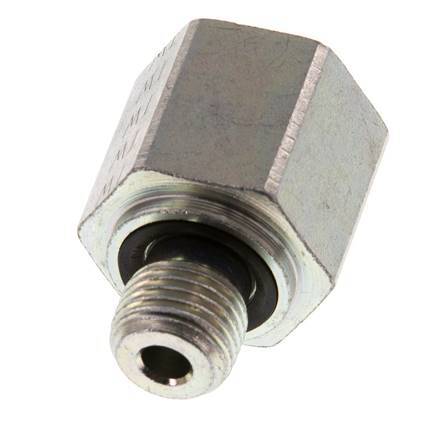G 1/4'' x G 3/8'' M/F Zinc plated Steel Reducing Adapter 630 Bar - Hydraulic [2 Pieces]