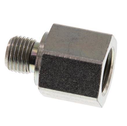 G 1/4'' x G 3/8'' M/F Zinc plated Steel Reducing Adapter 630 Bar - Hydraulic [2 Pieces]