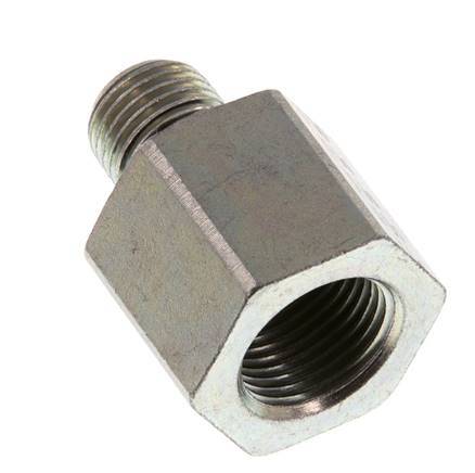 G 1/4'' x G 3/8'' M/F Zinc plated Steel Reducing Adapter 630 Bar - Hydraulic [2 Pieces]
