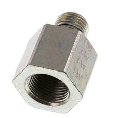 G 1/4'' x G 3/8'' M/F Zinc plated Steel Reducing Adapter 630 Bar - Hydraulic [2 Pieces]