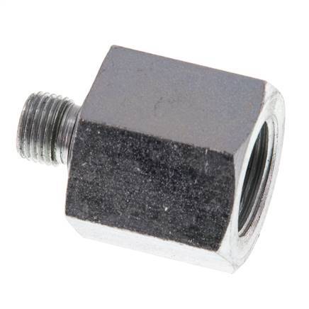 G 1/8'' x G 3/8'' M/F Zinc plated Steel Reducing Adapter 630 Bar - Hydraulic