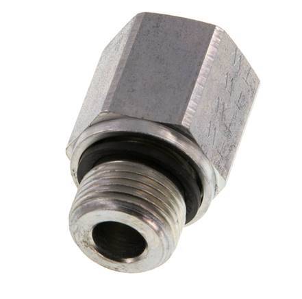 G 3/8'' x G 1/4'' M/F Zinc plated Steel Reducing Adapter 630 Bar - Hydraulic [2 Pieces]