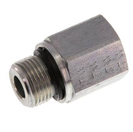 G 3/8'' x G 1/4'' M/F Zinc plated Steel Reducing Adapter 630 Bar - Hydraulic [2 Pieces]