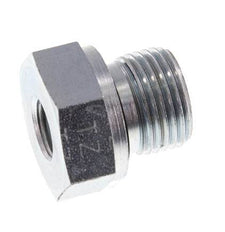 G 3/8'' x G 1/8'' M/F Zinc plated Steel Reducing Adapter 630 Bar - Hydraulic [2 Pieces]