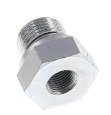 G 3/8'' x G 1/8'' M/F Zinc plated Steel Reducing Adapter 630 Bar - Hydraulic [2 Pieces]