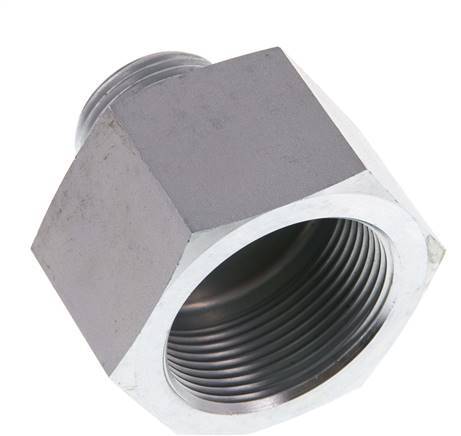 G 1'' x G 1 1/2'' M/F Zinc plated Steel Reducing Adapter 315 Bar - Hydraulic