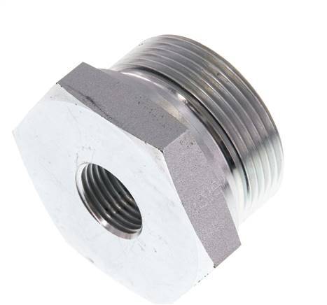 G 1 1/2'' x G 1/2'' M/F Zinc plated Steel Reducing Adapter 315 Bar - Hydraulic