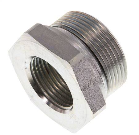 G 1 1/2'' x G 1'' M/F Zinc plated Steel Reducing Adapter 315 Bar - Hydraulic