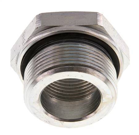 G 1 1/2'' x G 1'' M/F Zinc plated Steel Reducing Adapter 315 Bar - Hydraulic
