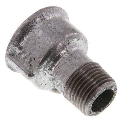 R 1/2'' x Rp 3/4'' M/F Zinc plated Cast iron Reducing Adapter 25 Bar [2 Pieces]