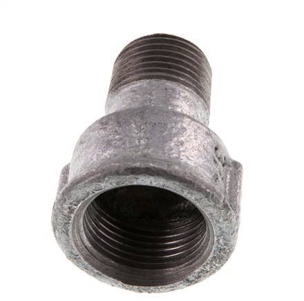 R 1/2'' x Rp 3/4'' M/F Zinc plated Cast iron Reducing Adapter 25 Bar [2 Pieces]