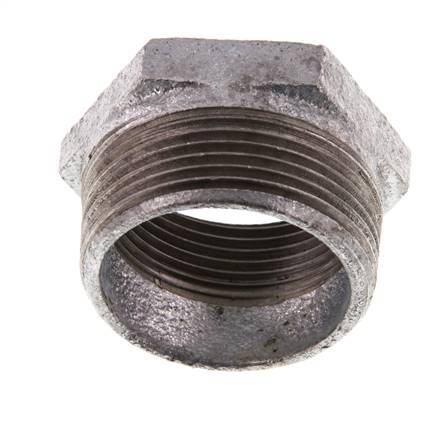 R 1 1/2'' x Rp 1 1/4'' M/F Zinc plated Cast iron Reducing Ring 25 Bar [2 Pieces]