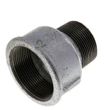 R 1 1/2'' x Rp 2'' M/F Zinc plated Cast iron Reducing Adapter 25 Bar