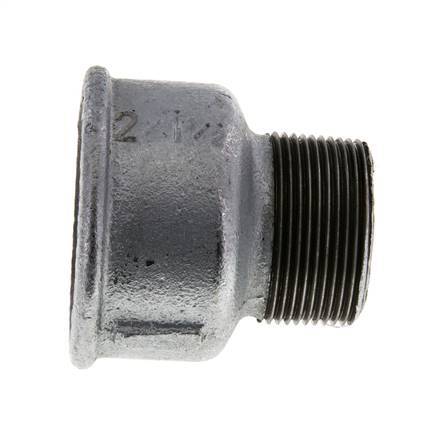 R 1 1/2'' x Rp 2'' M/F Zinc plated Cast iron Reducing Adapter 25 Bar