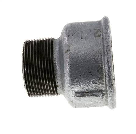 R 1 1/2'' x Rp 2'' M/F Zinc plated Cast iron Reducing Adapter 25 Bar