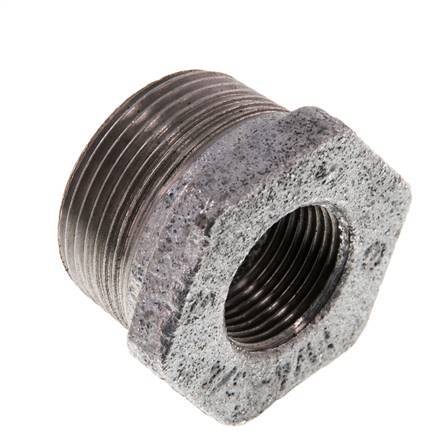 R 1 1/4'' x Rp 3/4'' M/F Zinc plated Cast iron Reducing Ring 25 Bar [2 Pieces]