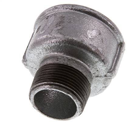 R 1 1/4'' x Rp 2'' M/F Zinc plated Cast iron Reducing Adapter 25 Bar