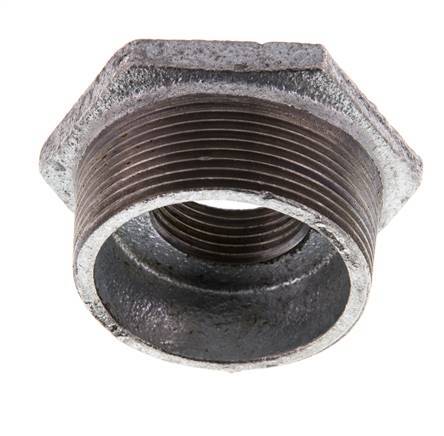 R 2'' x Rp 1'' M/F Zinc plated Cast iron Reducing Ring 25 Bar