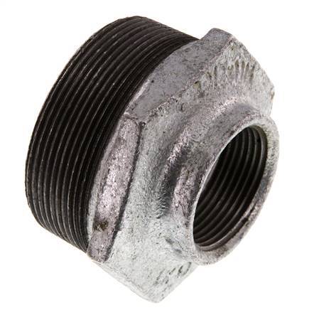 R 2 1/2'' x Rp 1 1/4'' M/F Zinc plated Cast iron Reducing Ring 25 Bar